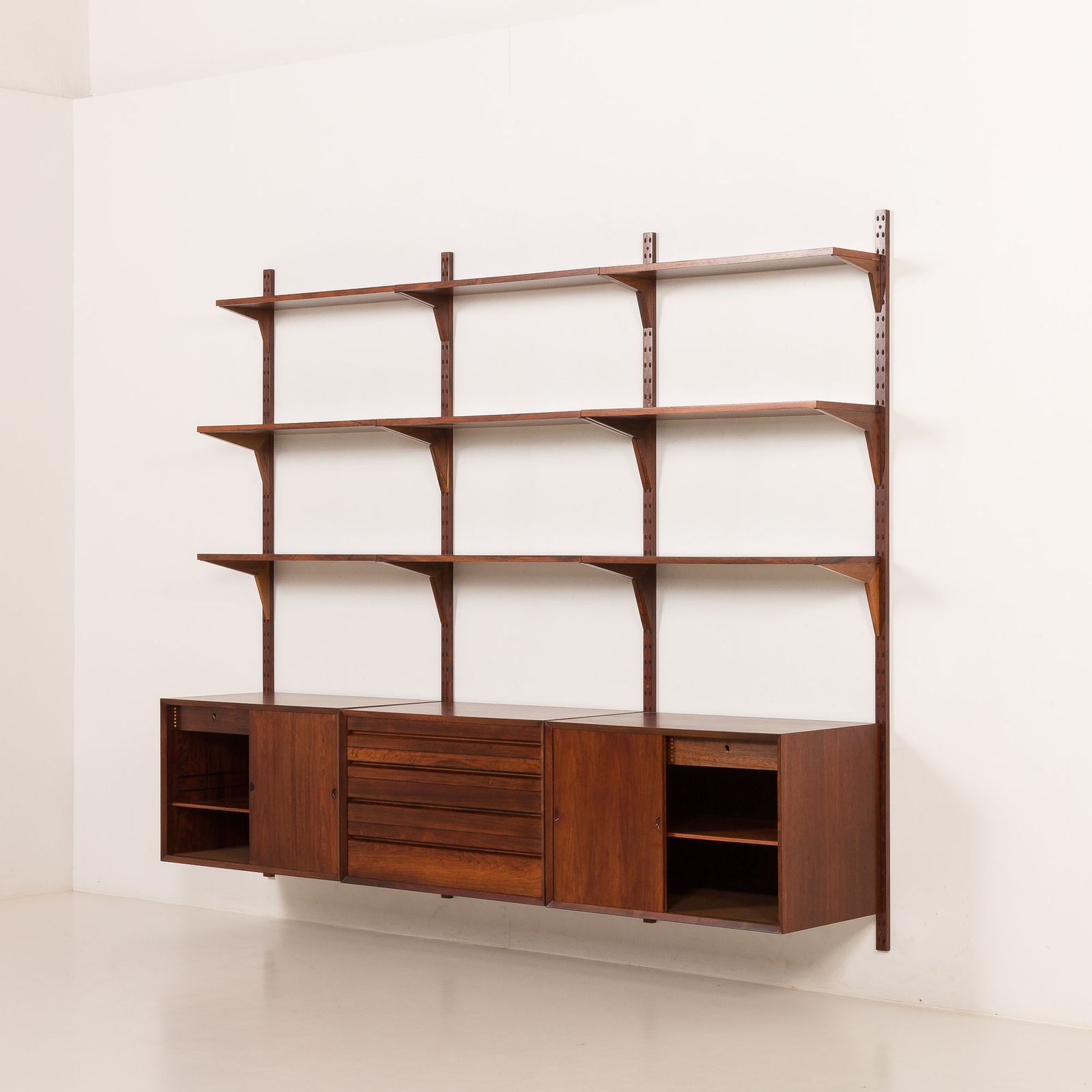 Poul Cadovius 3 Bay Rosewood Wall Unit For Cado, 1960s photo 4771.0