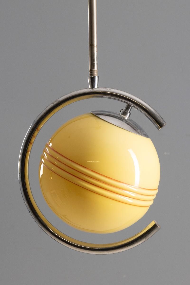 Art Deco Hanglamp, Jaren 1930, Tsjecho Slowakije photo for sale