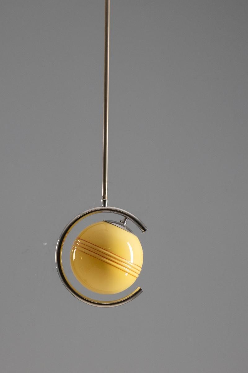 Art Deco Hanglamp, Jaren 1930, Tsjecho Slowakije photo Verlichting