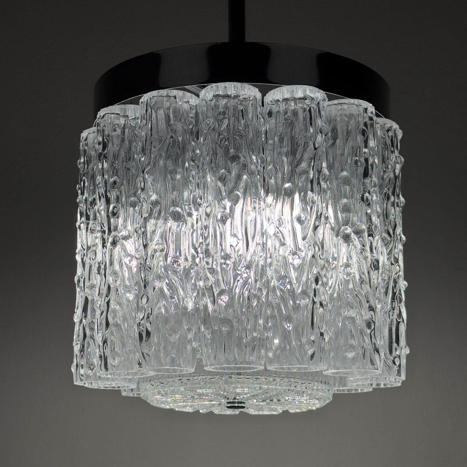 Vintage Murano Glass Chandelier Tronchi By Toni Zuccheri For Venini, Italy 1960s photo for sale