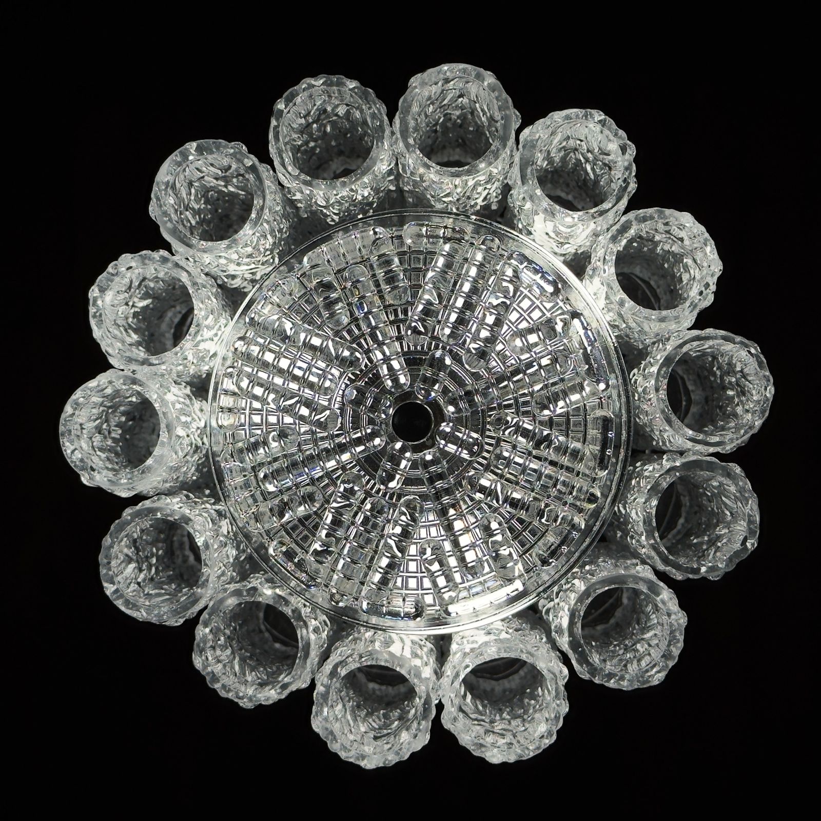 Vintage Murano Glass Chandelier Tronchi By Toni Zuccheri For Venini, Italy 1960s photo Lighting