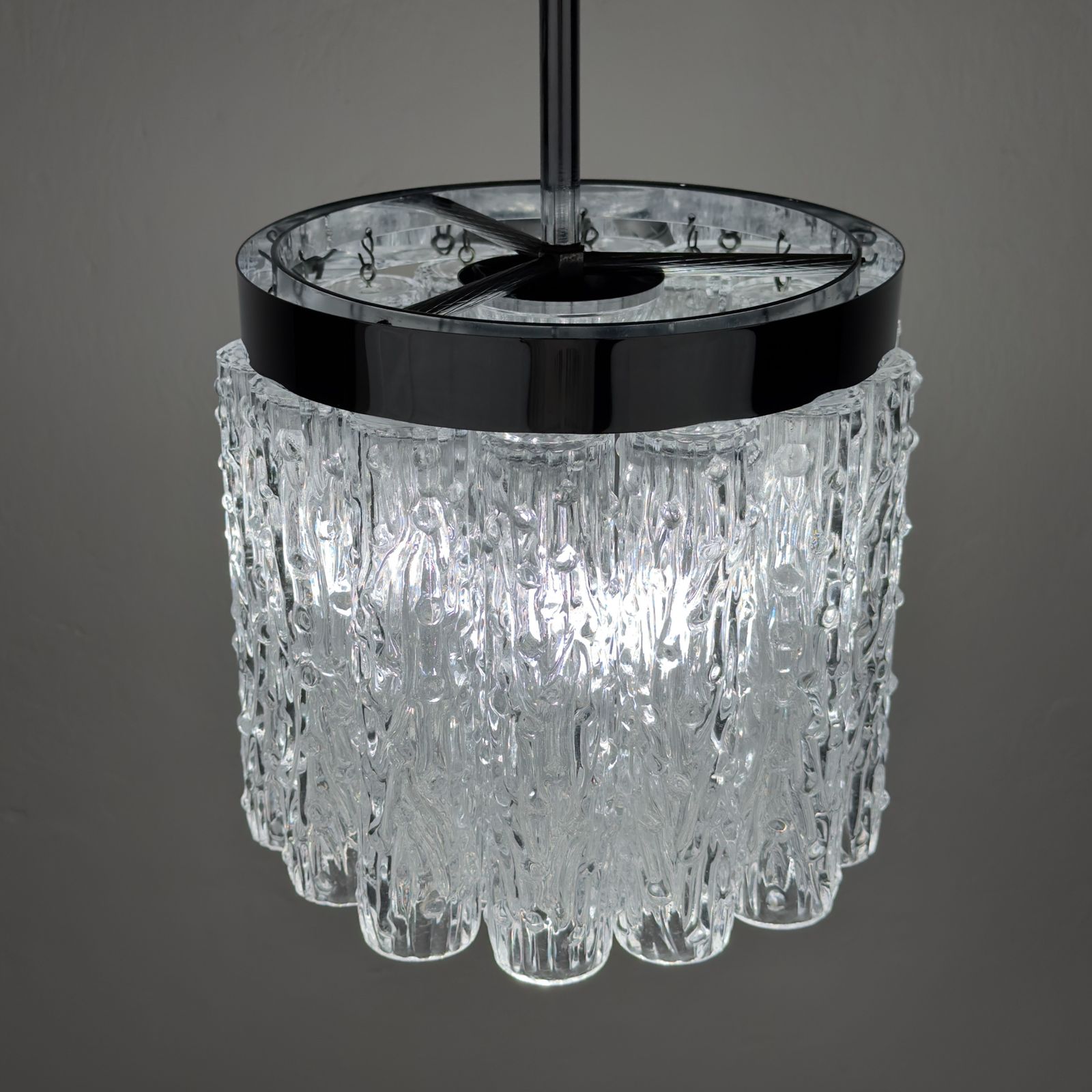 Vintage Murano Glass Chandelier Tronchi By Toni Zuccheri For Venini, Italy 1960s photo vinterior