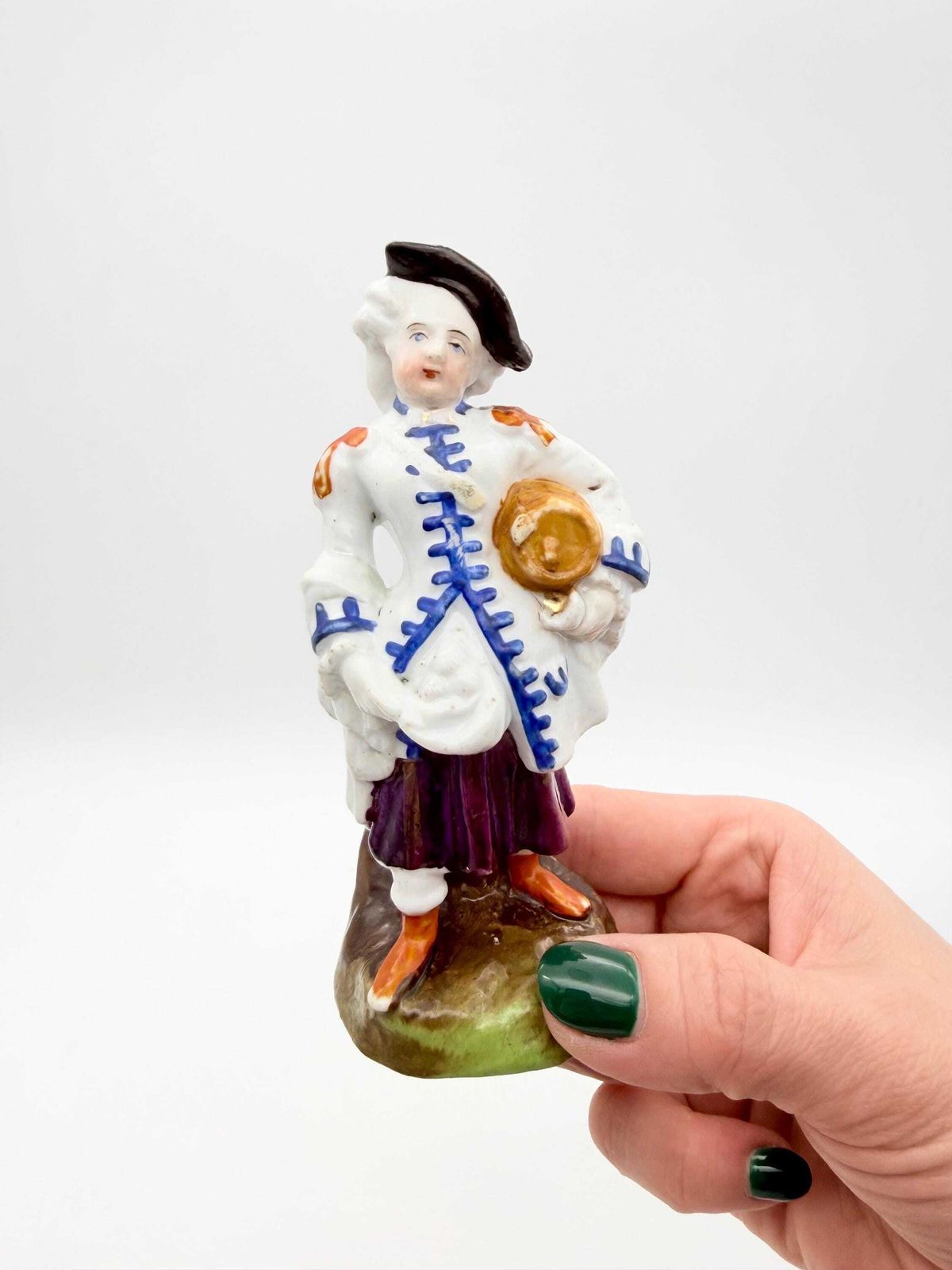 Home Decor Antique Dresden Sailor Figurine, Hand Painted German Figurine, Collectible European Figurine photo