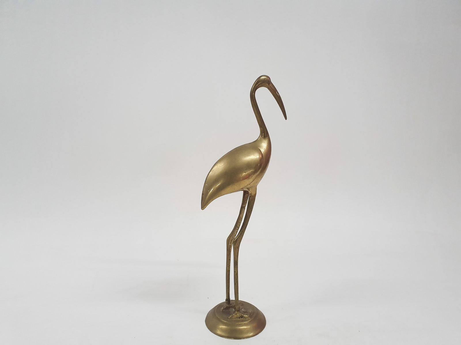 Brass Statue Of A Crane, The Netherlands 1960's photo furniture