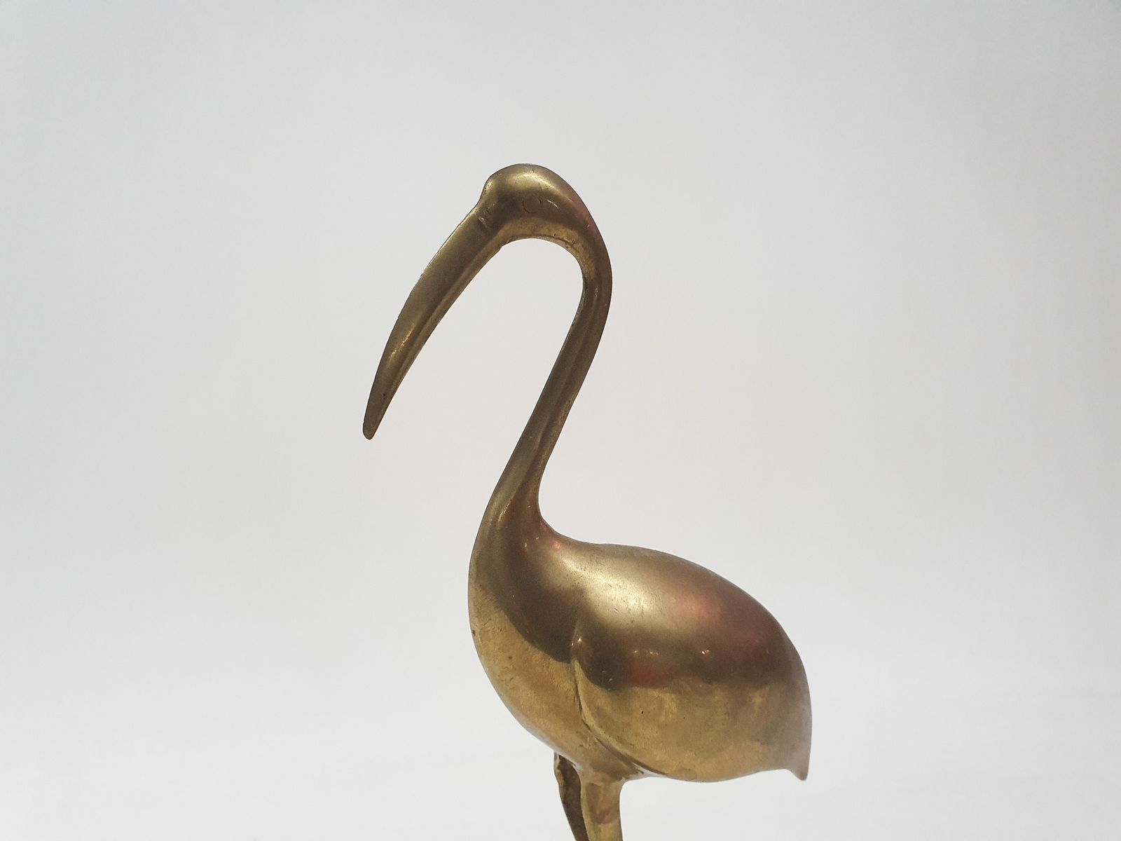 Brass Statue Of A Crane, The Netherlands 1960's photo for sale