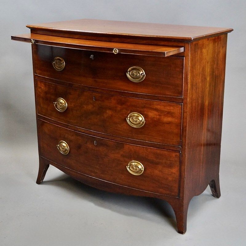 A George III Mahogany Bow Fronted Chest Of Drawers photo furniture