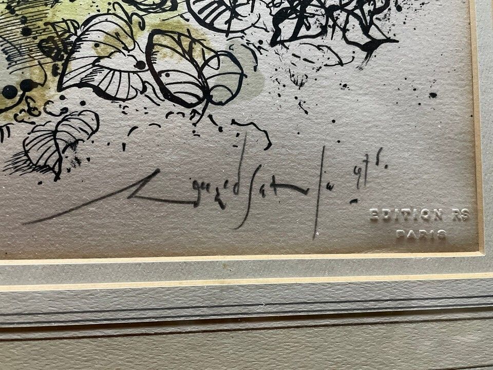 Ronald Searle Pastorale Original Lithograph Signed And Numbered In Pencil 43/99 photo furniture