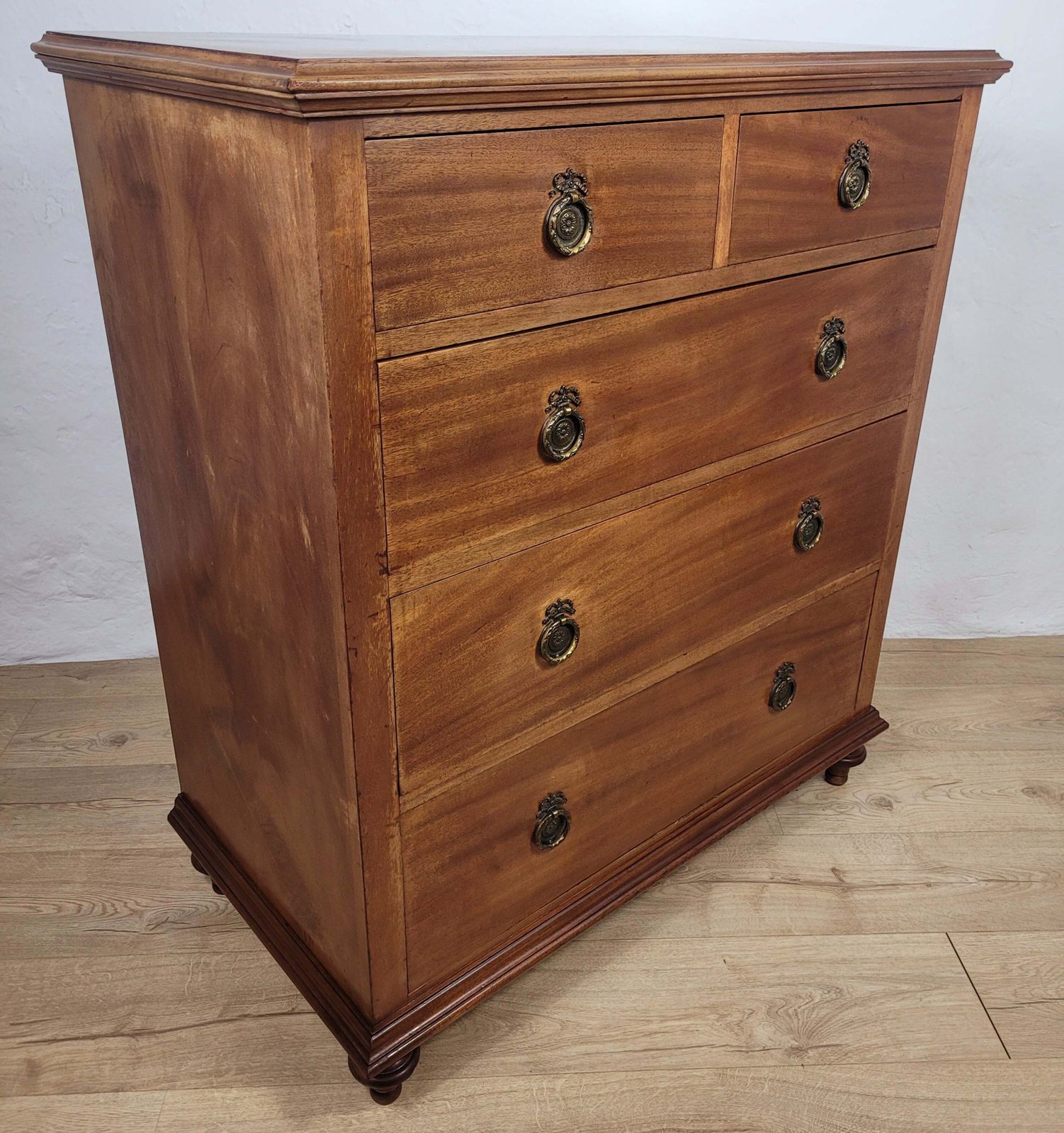 Edwardian Chest Of Drawers 2 Over 3 1910s photo for sale