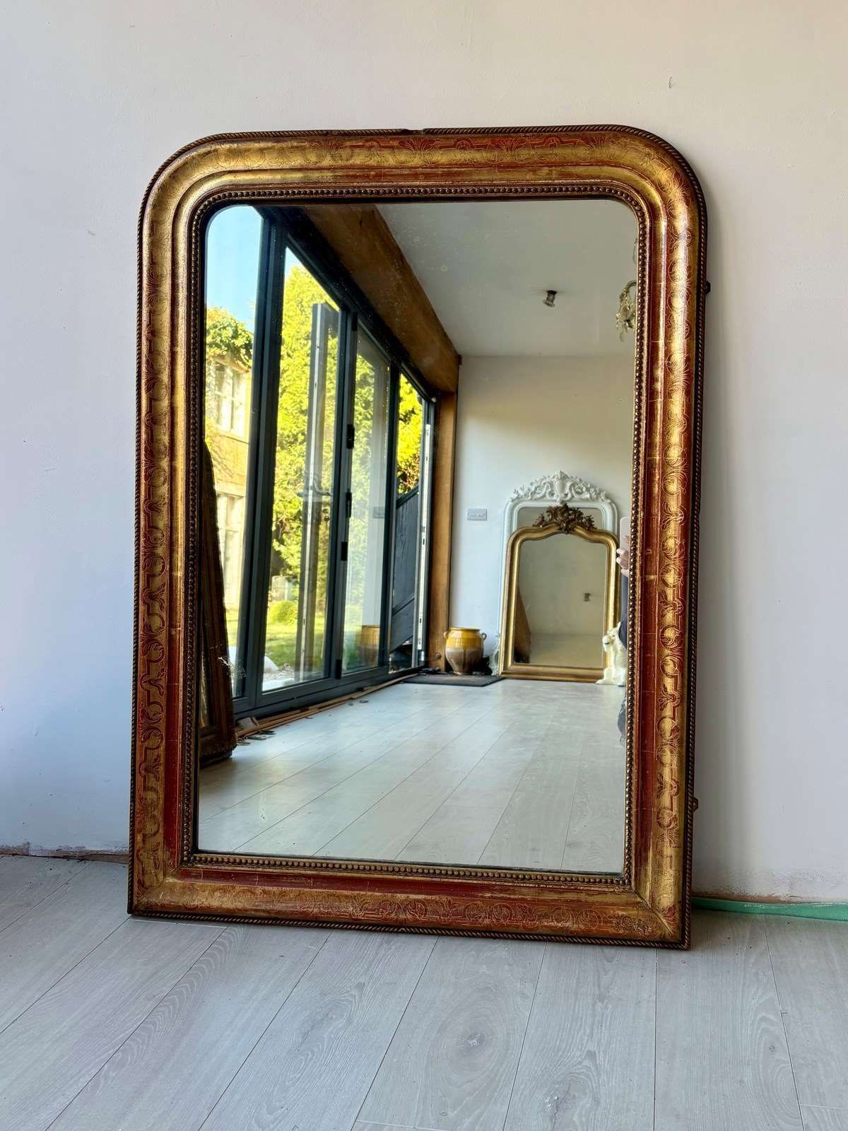 Antique French Louis Philippe Gilt Mirror photo for sale
