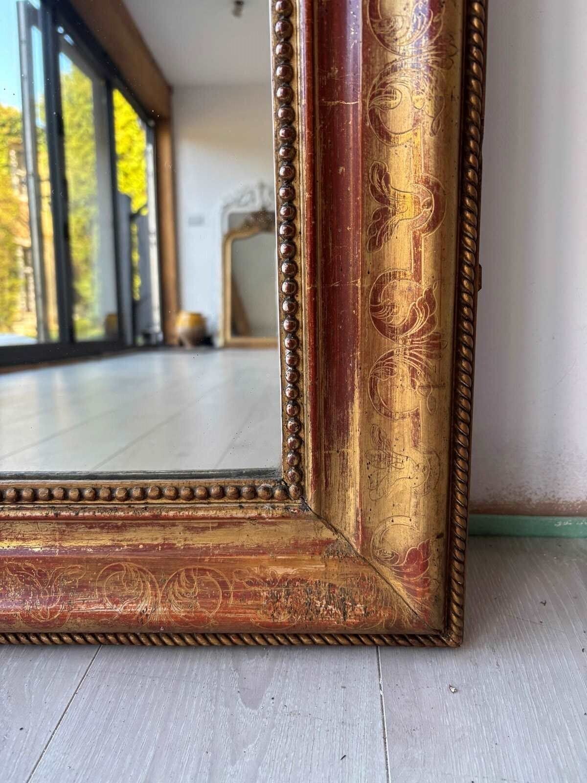 Antique French Louis Philippe Gilt Mirror photo Home Decor