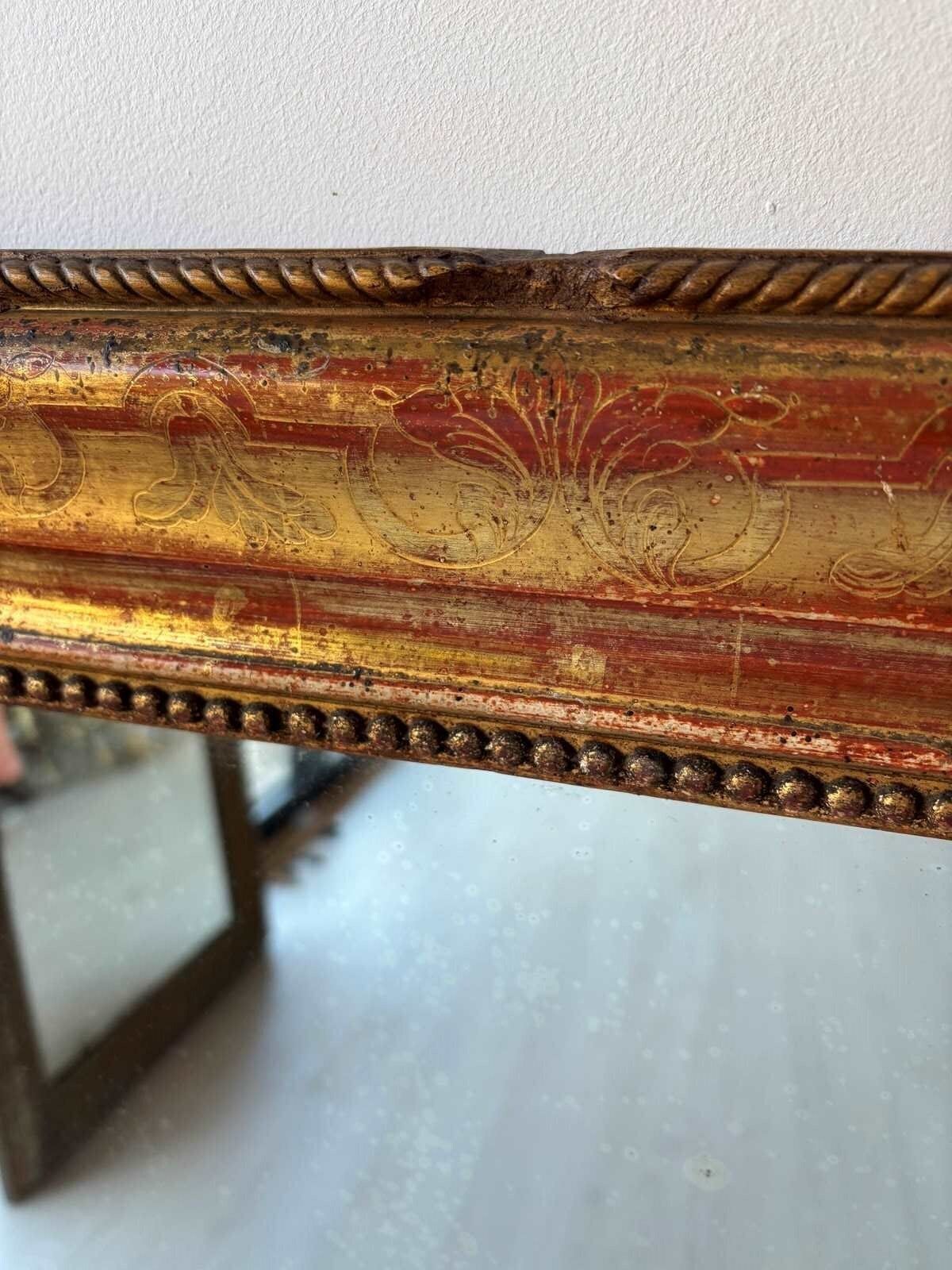 Antique French Louis Philippe Gilt Mirror photo 1180.0