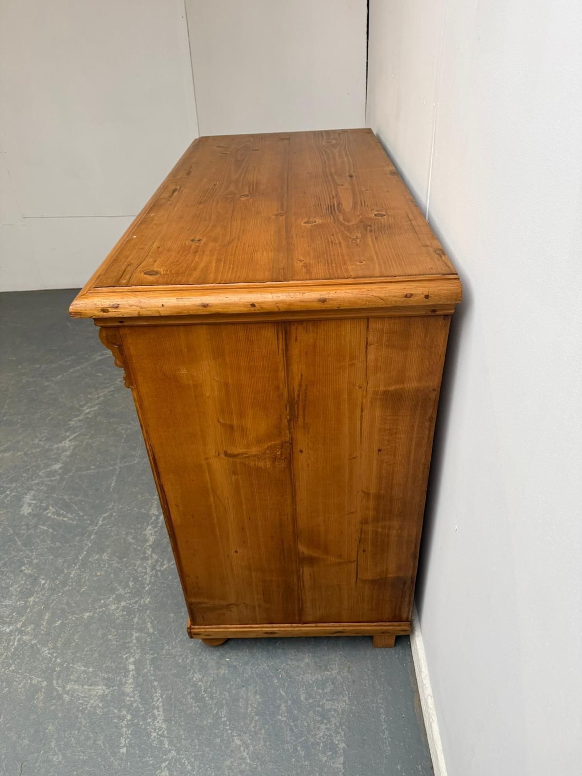 Furniture A Pretty Antique Pine Genuine Hungarian Waxed 3 Drawer Chest Of Drawers photo