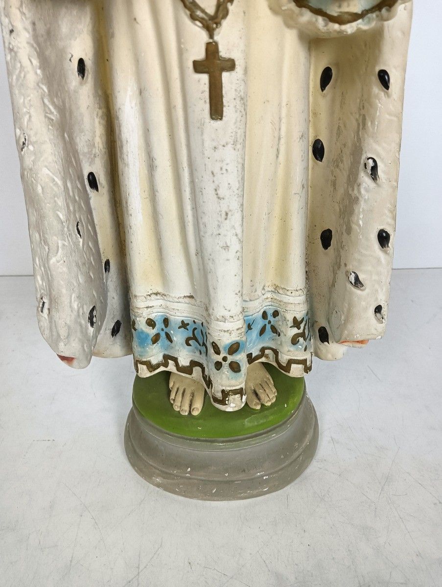 Xl Statue  Plaster Infant Of Prague Infant Jesus Santo Nino Hand Painted Chapel photo vinterior