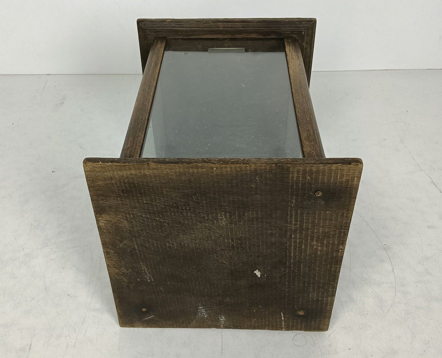 Antique Art Deco Vitrine Display Cabinet Wood Glass Rare Small photo 268.0