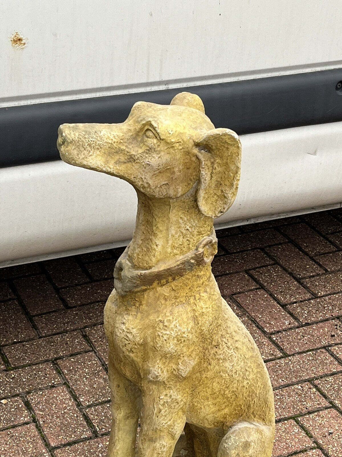 Garden Decor Life Size Pair Of Garden Dog Statues. photo