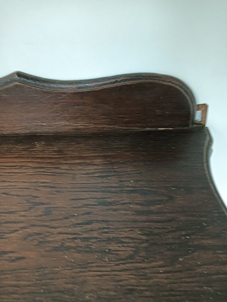 Large Coat Hat Rack Vintage Wall Hanging Carved Ornate Dark Wood photo furniture