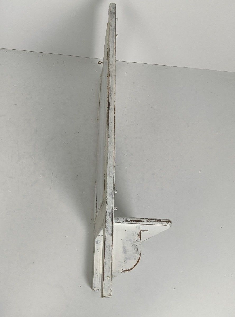 Antique Wall Hanging Cabinet Medicine Comb Shaving Shelve With Mirror Hallway Ba photo furniture