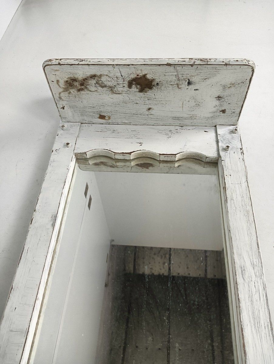 Antique Wall Hanging Cabinet Medicine Comb Shaving Shelve With Mirror Hallway Ba photo buy