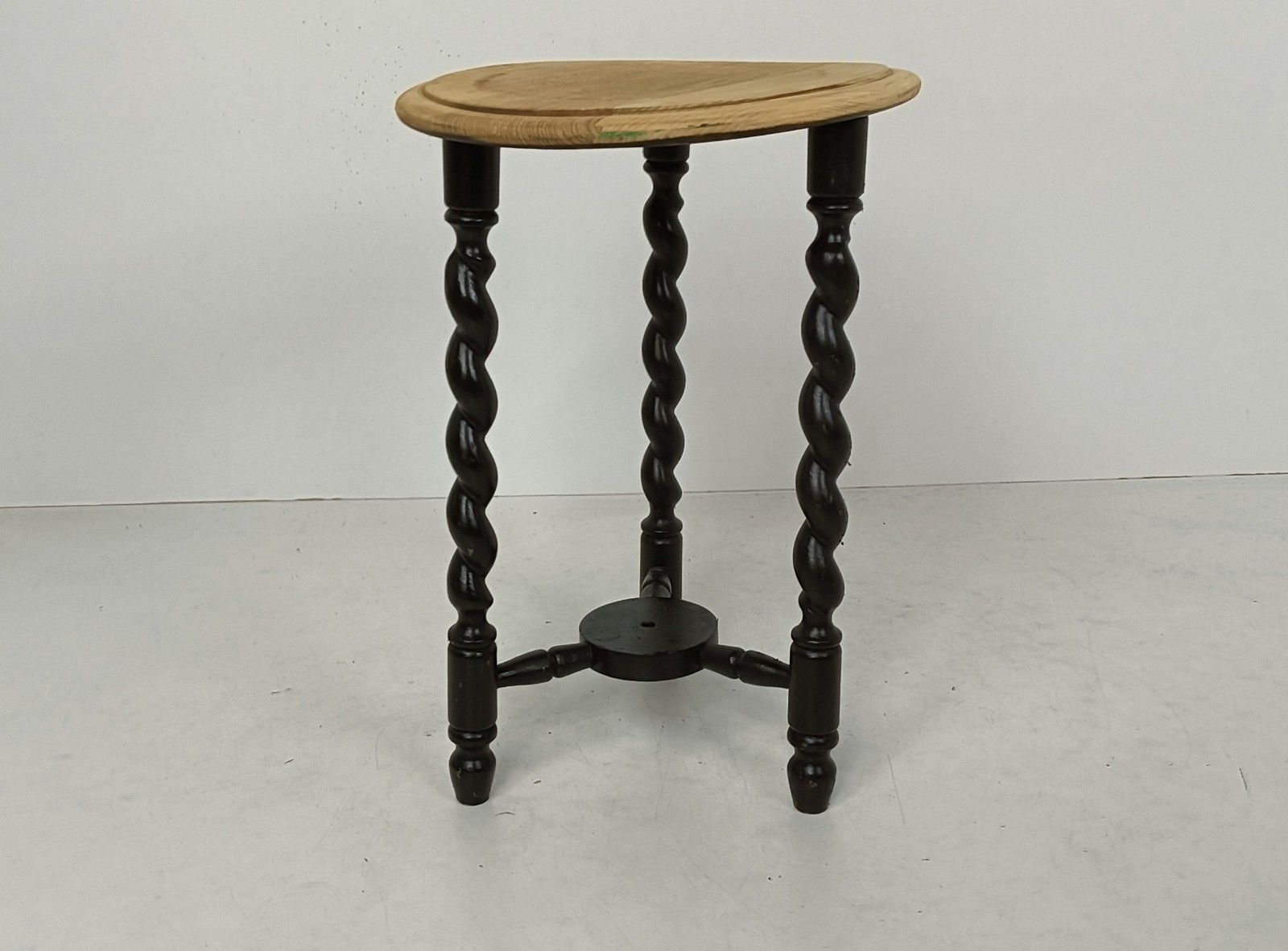 Barley Twist Wooden Side Wine Table Pedestal Plant Bonsai Stand Two Tier Barn Co photo vintage