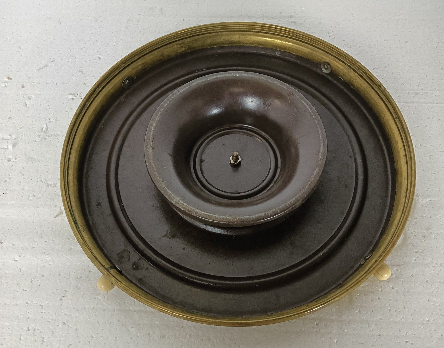 Antique Art Deco Rotating Cake Stand Plate Lazy Susan Turntable Serving Tray photo vinterior