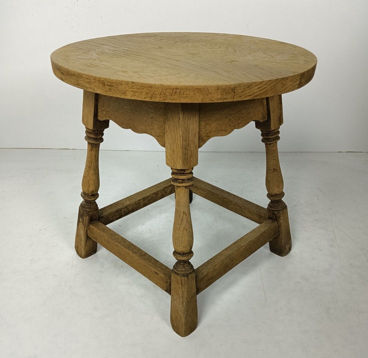 Antique Barn Style Plant Stand Pedestal Side Table Carved Wood Rustic Milking St photo vinterior