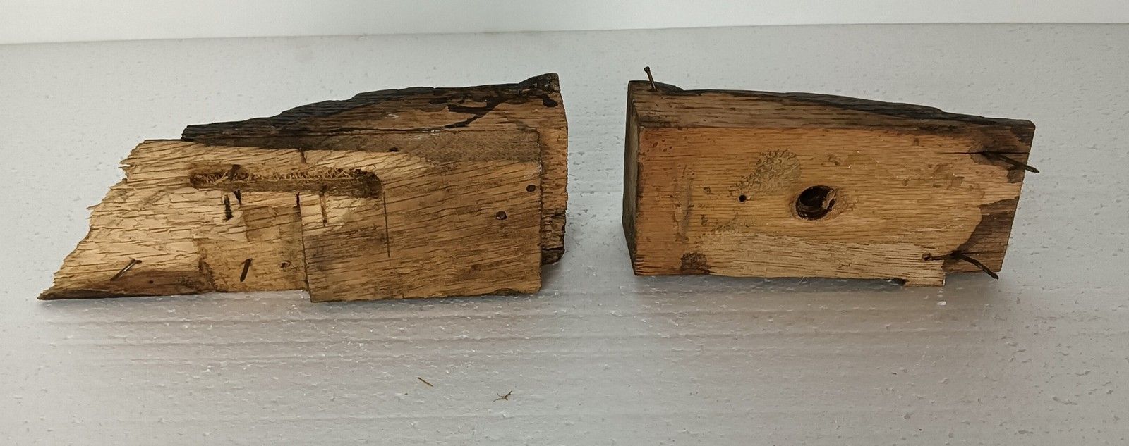 Antique Couple Corbels Hand Carved Wood Architectural Reclaimed Lion Heads Trims photo Home Decor