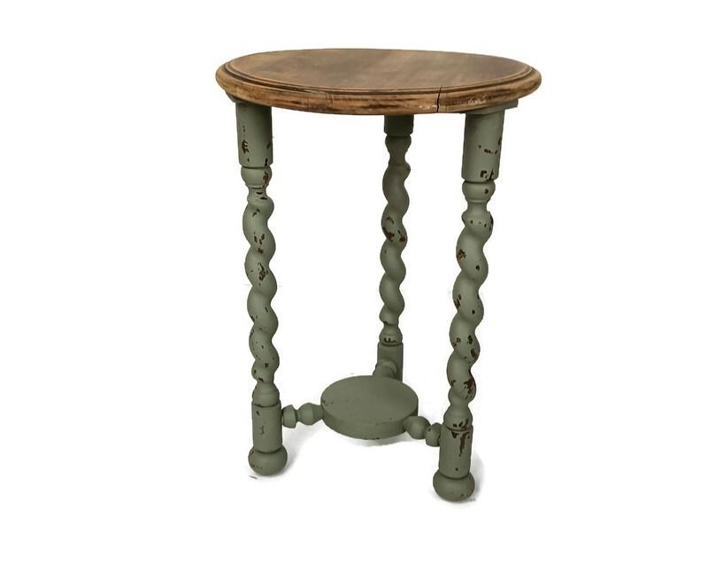 Barley Twist Wooden Side Wine Table Pedestal Plant Bonsai Stand Two Tier Barn Co