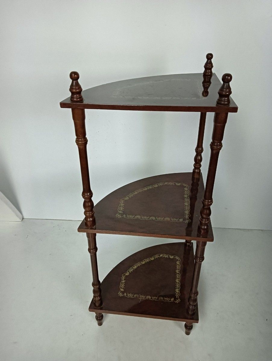 Pedestal Display Side Table Plant Stand Italian Lackered Wood Vintage Display Et photo vinterior