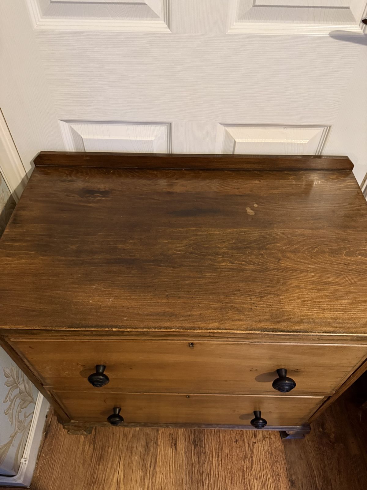 Antique Solid Pine Low Chest Of Drawers / Dresser Base C.1900 photo furniture