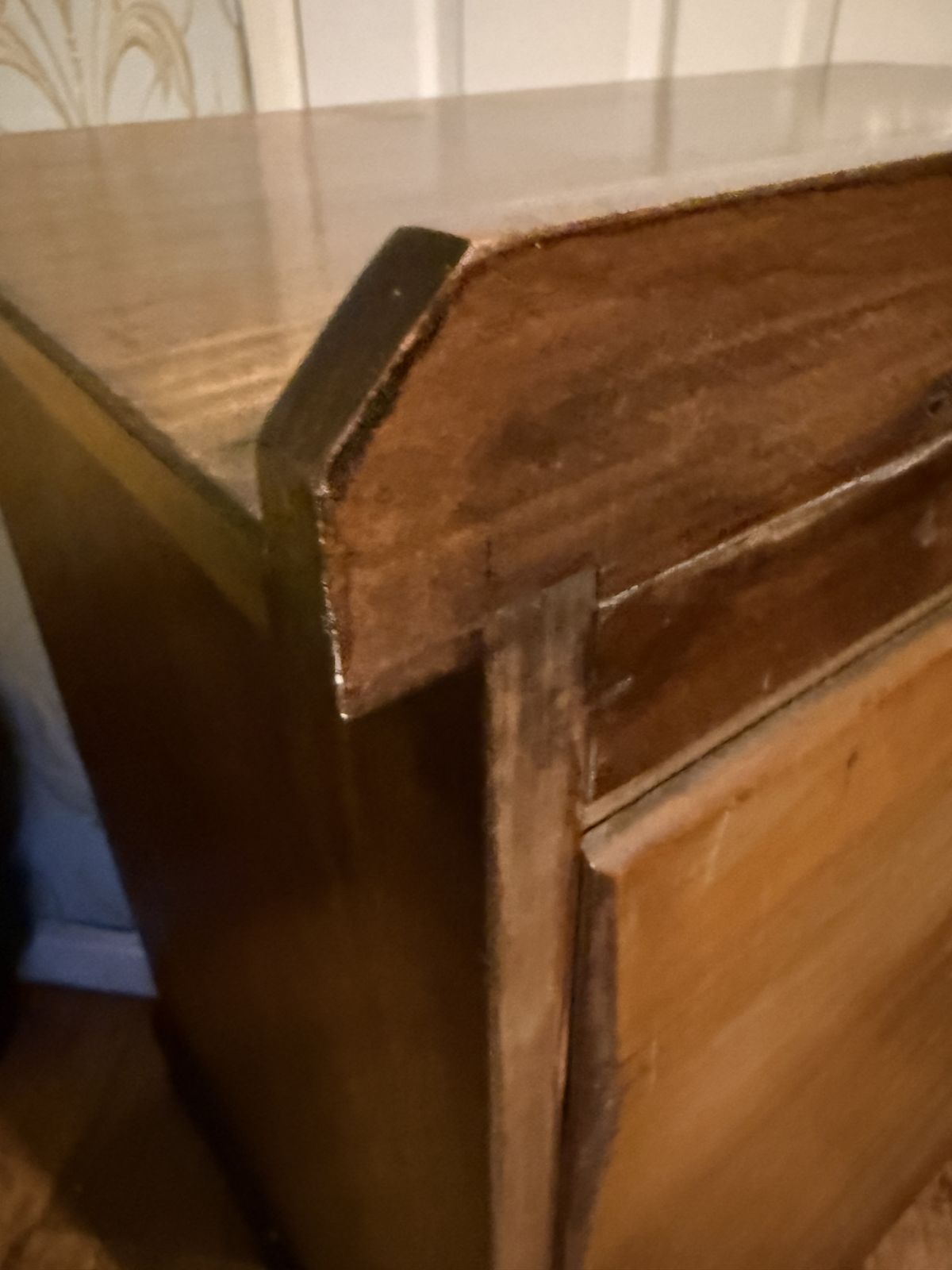 Antique Solid Pine Low Chest Of Drawers / Dresser Base C.1900 photo buy