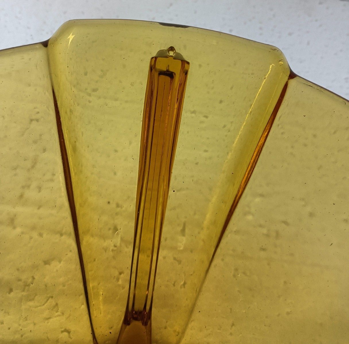 Gorgeous Art Deco Antique Amber Brown Bohemian Art Glass Serving Dish Bowl photo furniture