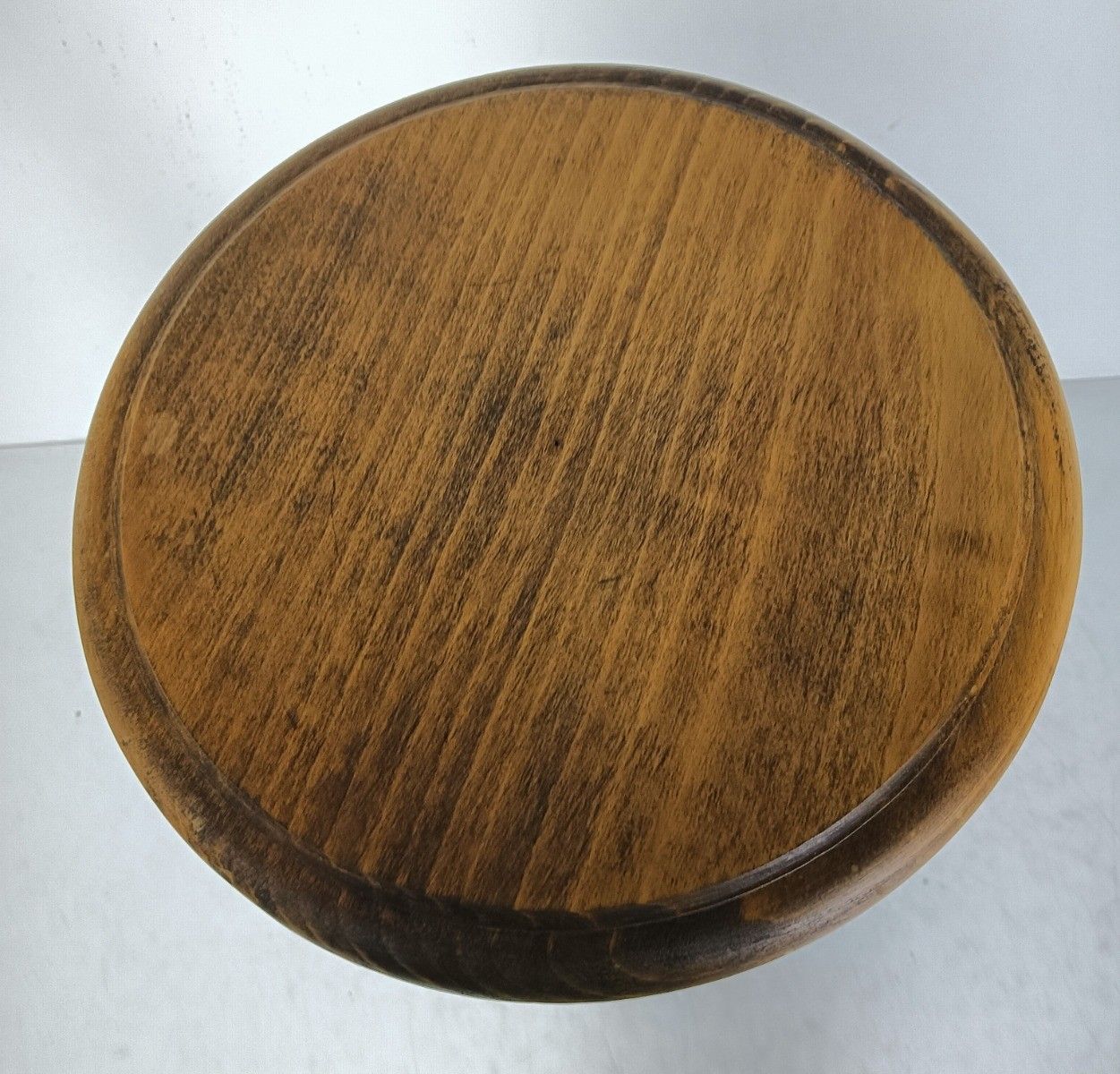 Large Vintage Hand Carved Wooden Barley Twist Pedestal Plant Stand Side Table Ba photo buy