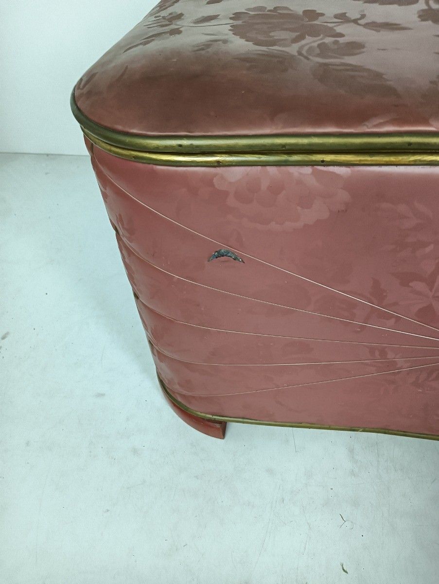 Art Deco Art Nouveau Antique Large Laundry Box Basket Sewing Quilting Storage photo furniture