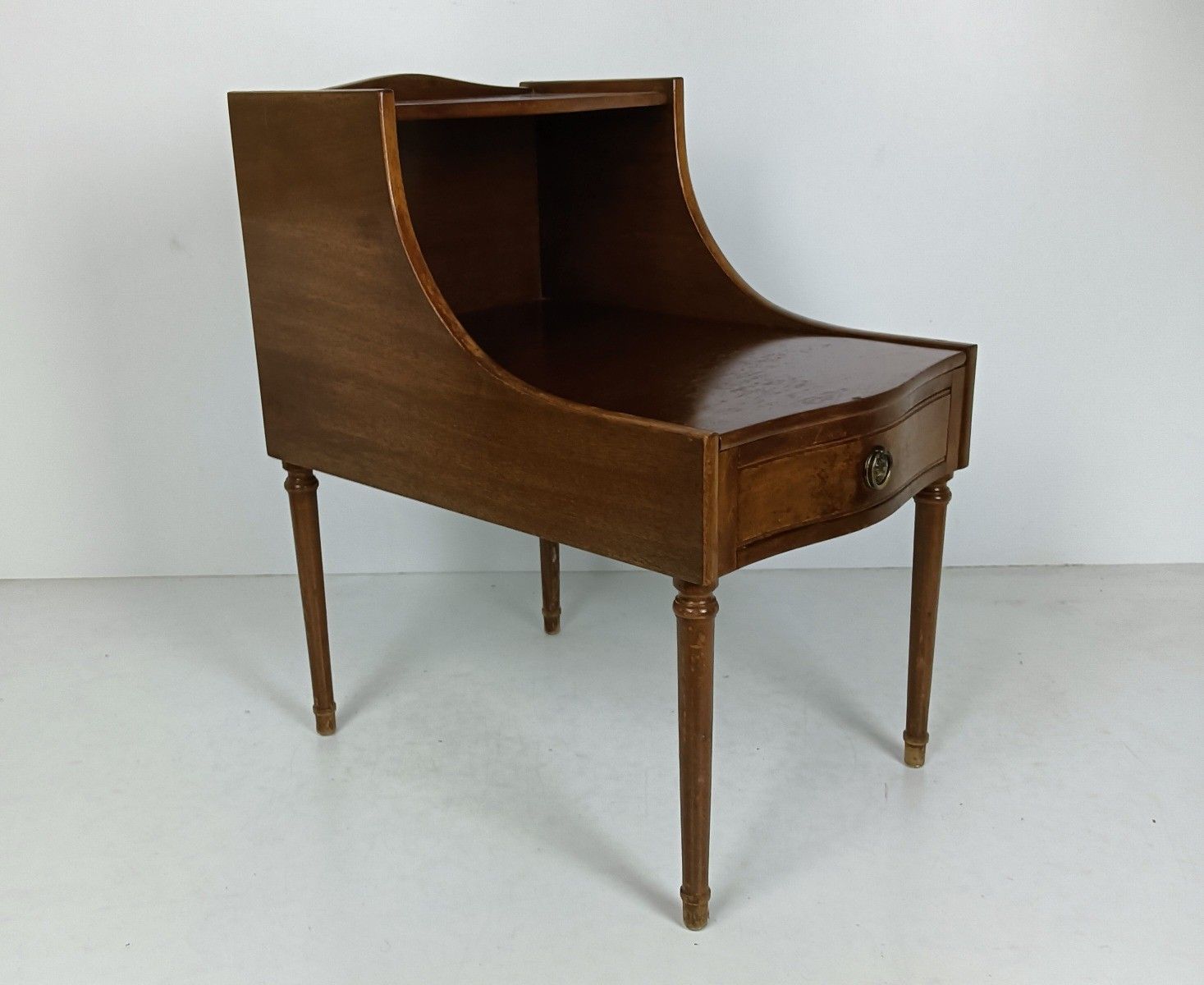 photo furniture Vintage Long Wooden Nightstand End Table Bedroom Cabinet Very Special