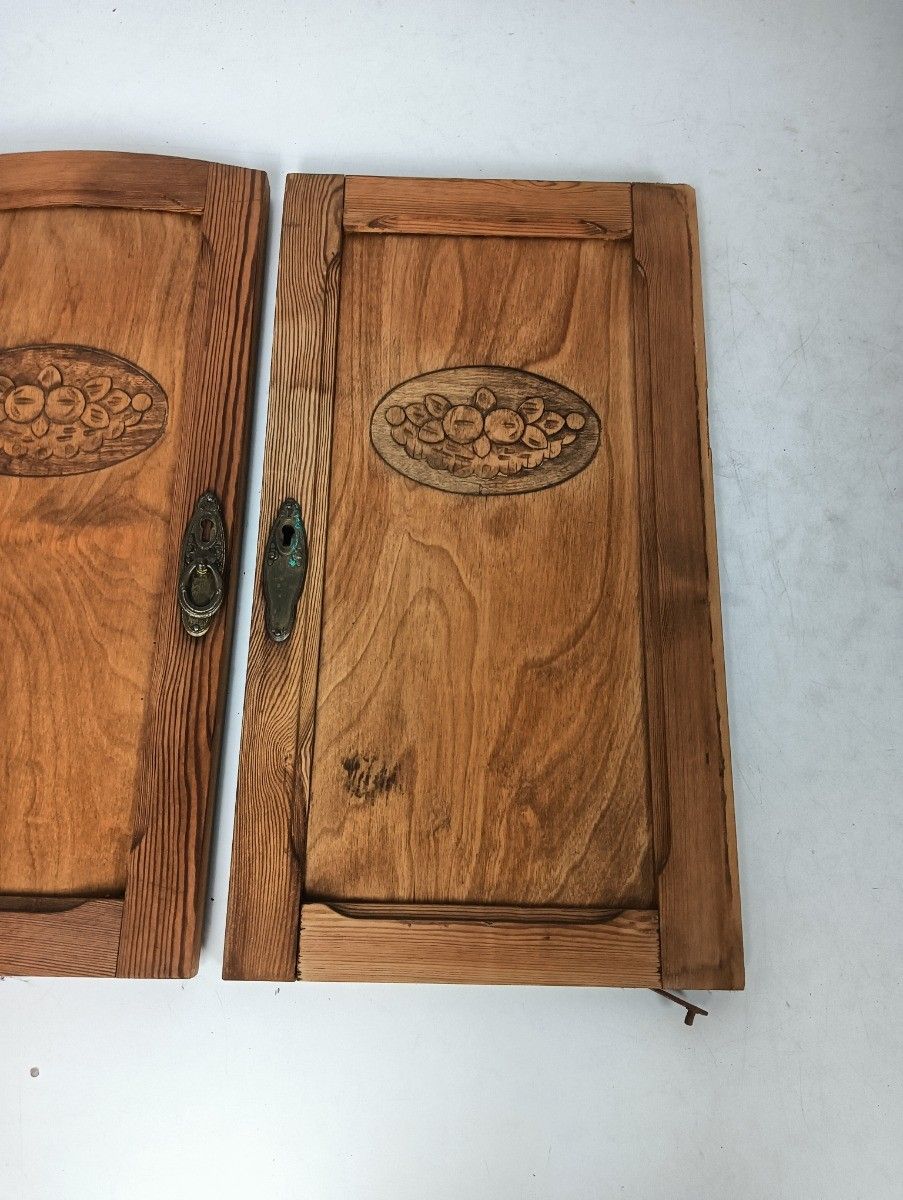 Small Cabinet Doors Panels Couple Antique Bentwood Pine Wood Reclaimed Cabinet A photo Home Fixtures