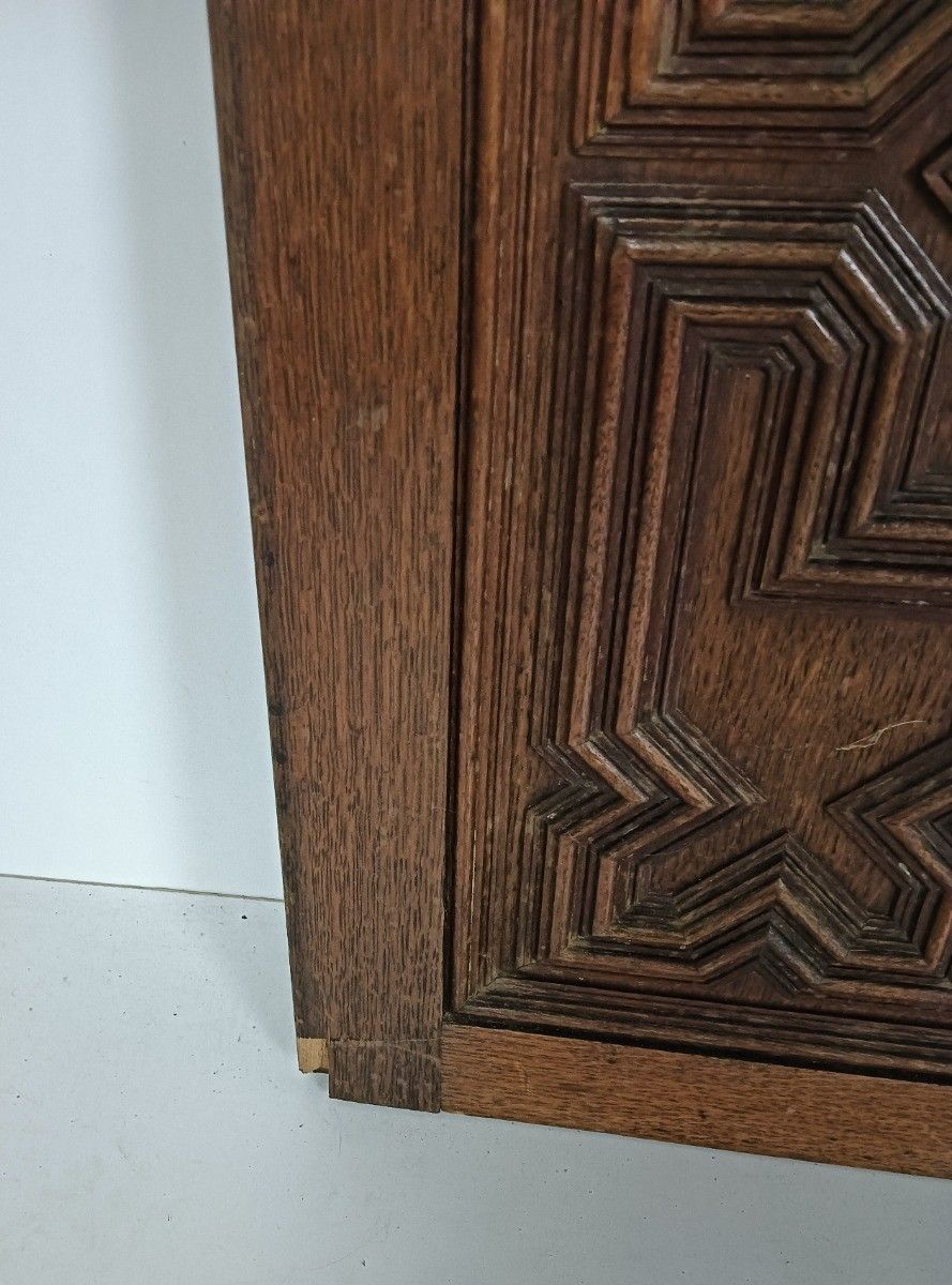 Antique Cabinet Doors Pair Ornate Carved Wood Lion Heads Rings Reclaimed Archite photo 358.0