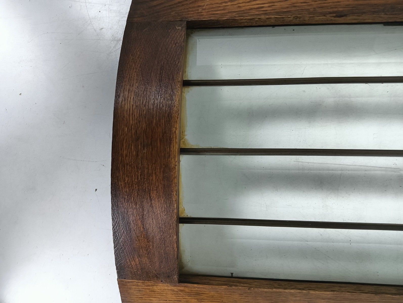 Antique Small Cabinet Doors Pair Beveled Glass Carved Wood Bentwood Wow photo buy