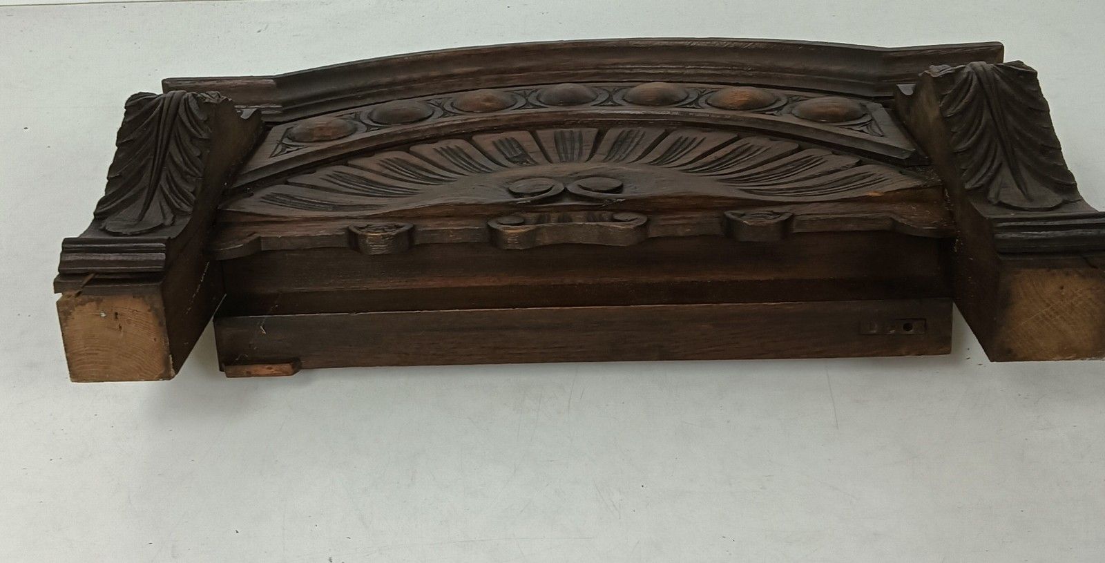 photo furniture Antique Carved Wooden Ornate Pediment Over Door Architectural Reclaimed Salvaged