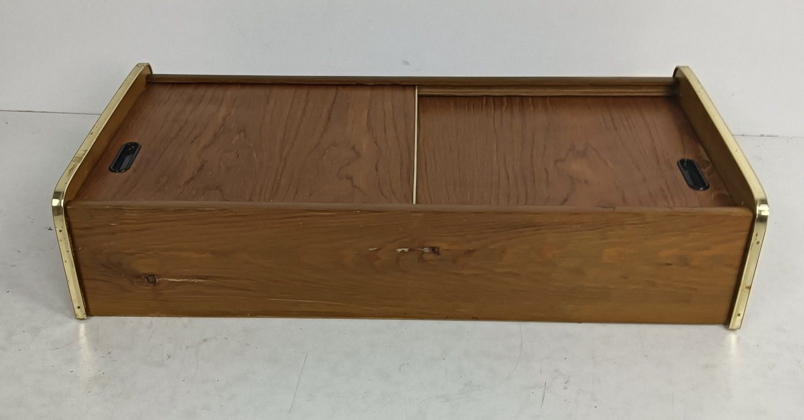 Furniture Vintage Mid Century Scandinavian Style Teak Wood Messing Medicine Apothecary Cab photo