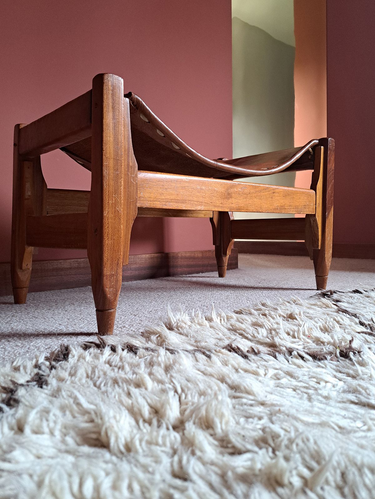 Mid Century Wooden Stool By Werner Biermann For Arte Sano