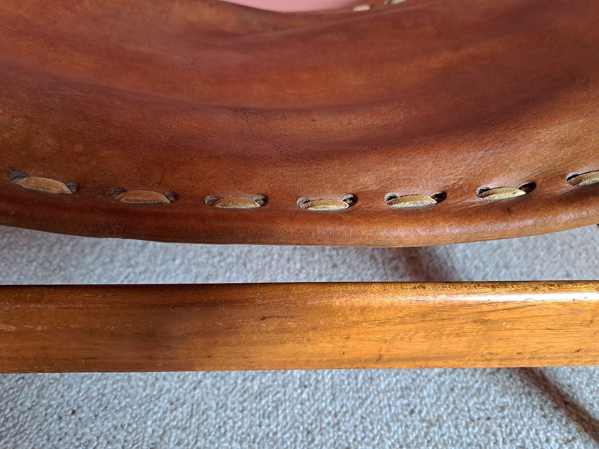 Mid Century Wooden Stool By Werner Biermann For Arte Sano photo vinterior