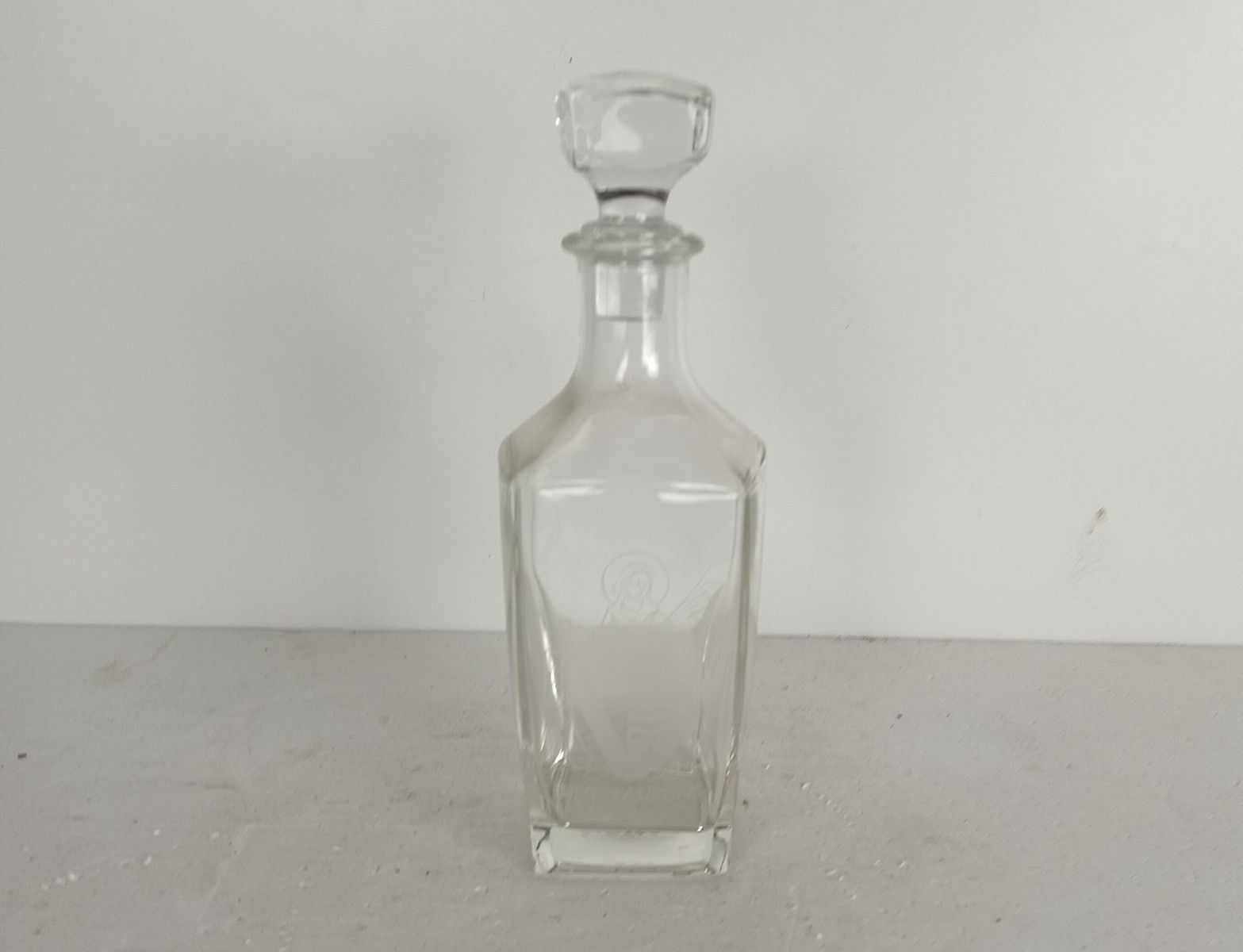 Bottle Decanter Glass Church Watervliet Belgum Bottle Made In Slovenia photo Home Decor