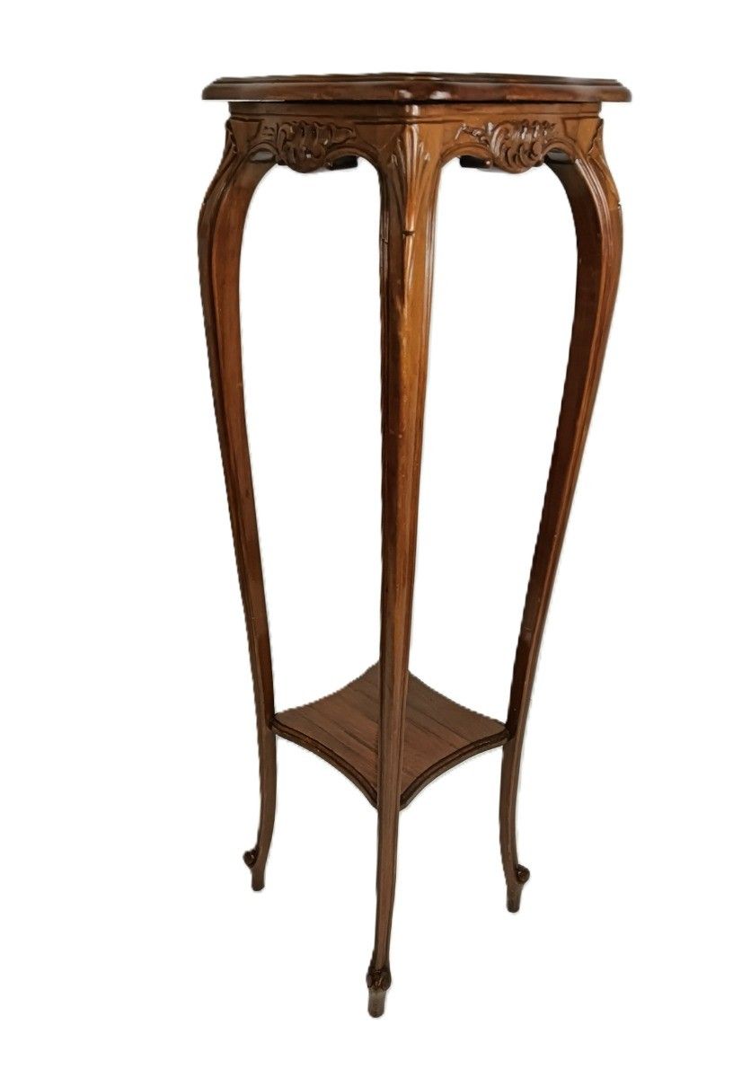 Art Nouveau Pedestal Table Plant Flower Stand Side Table 2 Tier Antique Louis XV photo 425.0