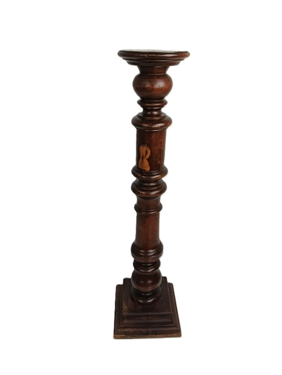 photo for sale Art Nouveau Church Altar Pedestal Plant Stand Wooden Pulpit Lectern Antique Pill