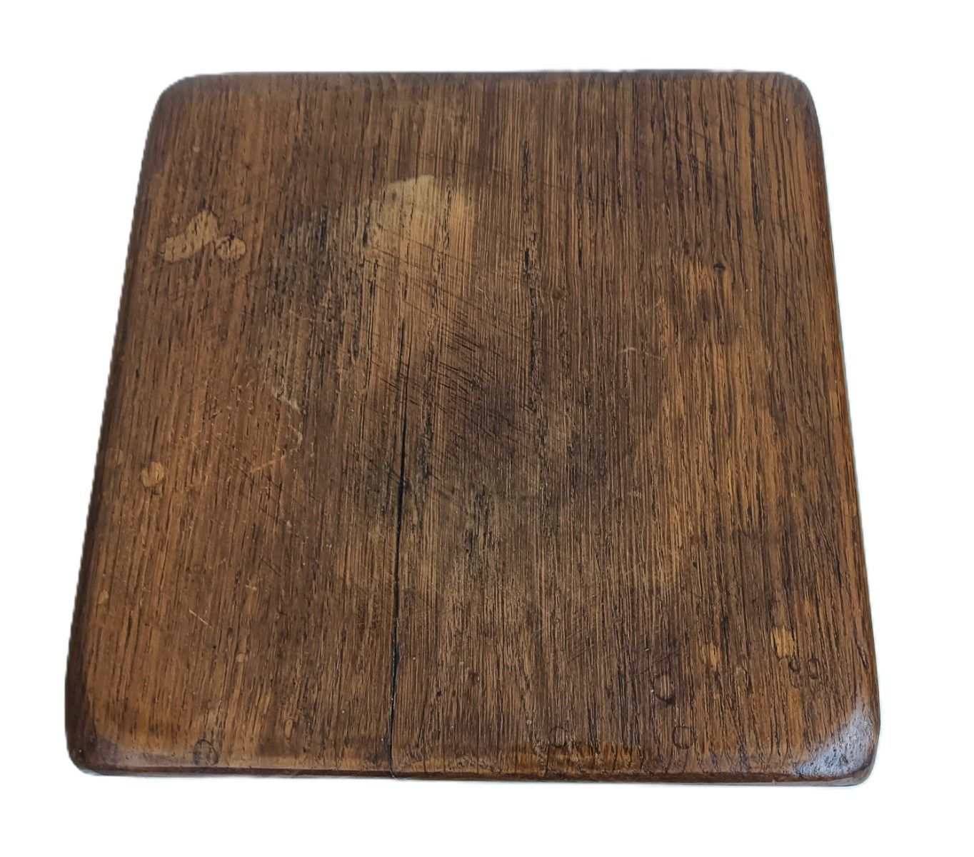 Antique Milking Stool Bench Pedestal Barn Country Style Wood Thick Top Side Tabl photo buy
