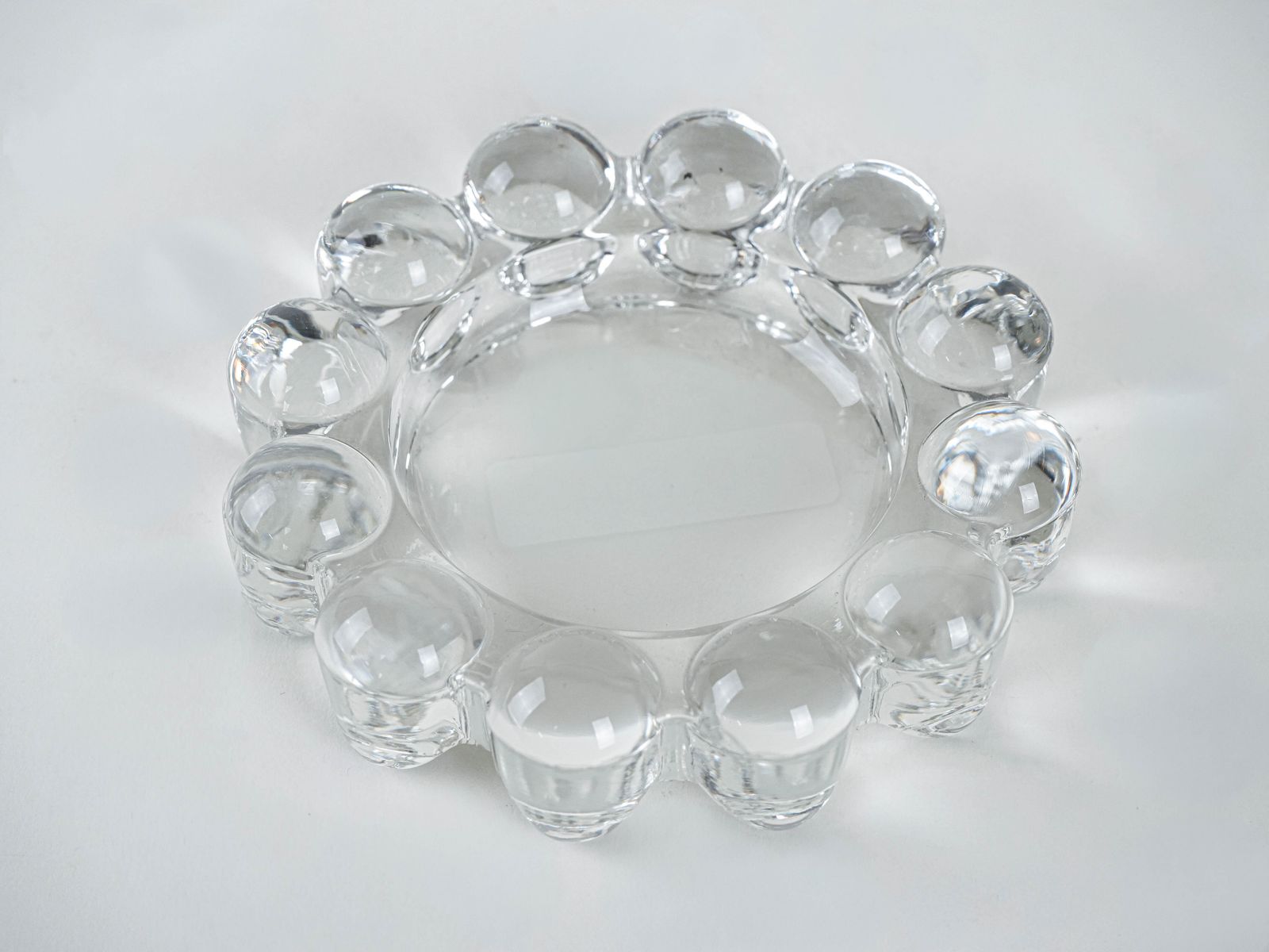 Glass Candle Holder, Danish Design, 1970s, Made In Denmark photo 259.0
