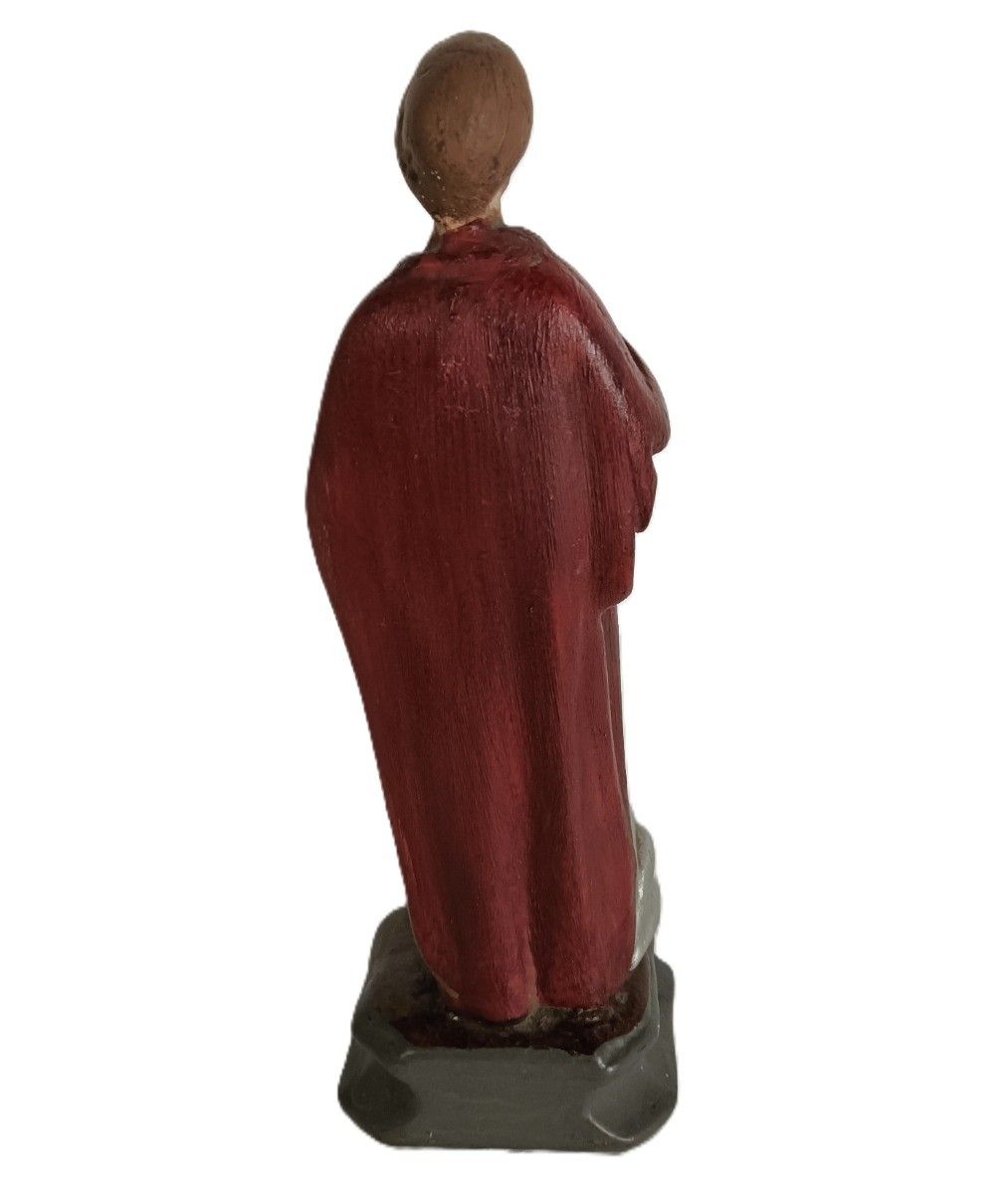 Small Saint Donatus Of Muenstereifel Plaster Statue Roman Soldier Collector Htf photo vintage