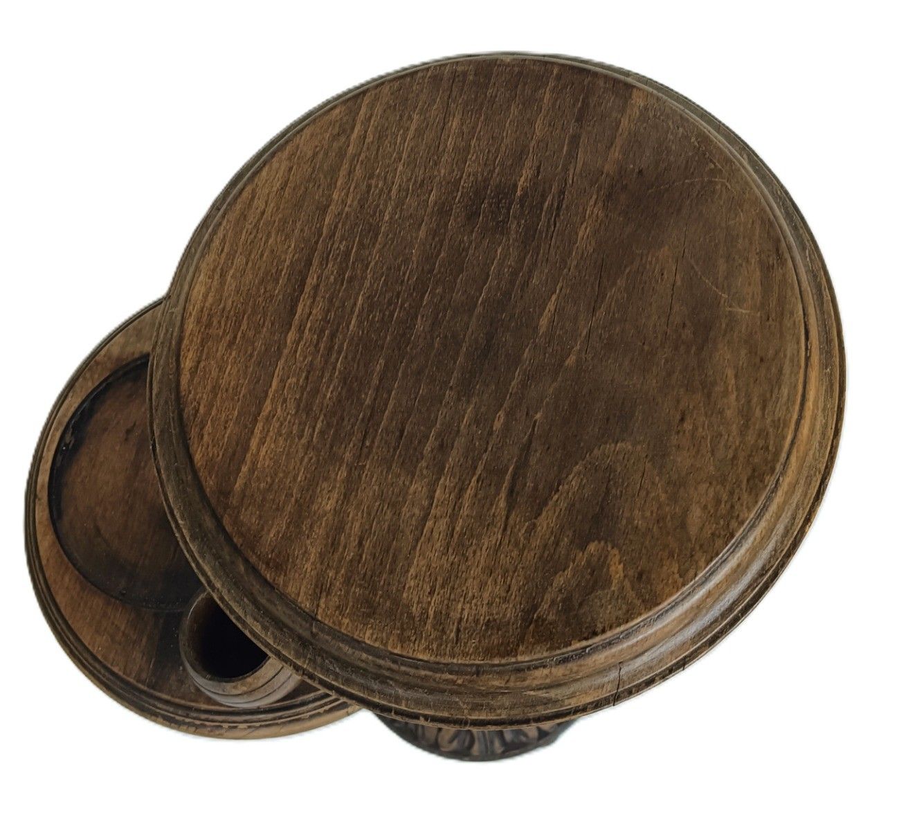 Hand Carved Ornate Wood Barley Twist Pedestal Smokers Side Plant Stand Table Two photo Furniture