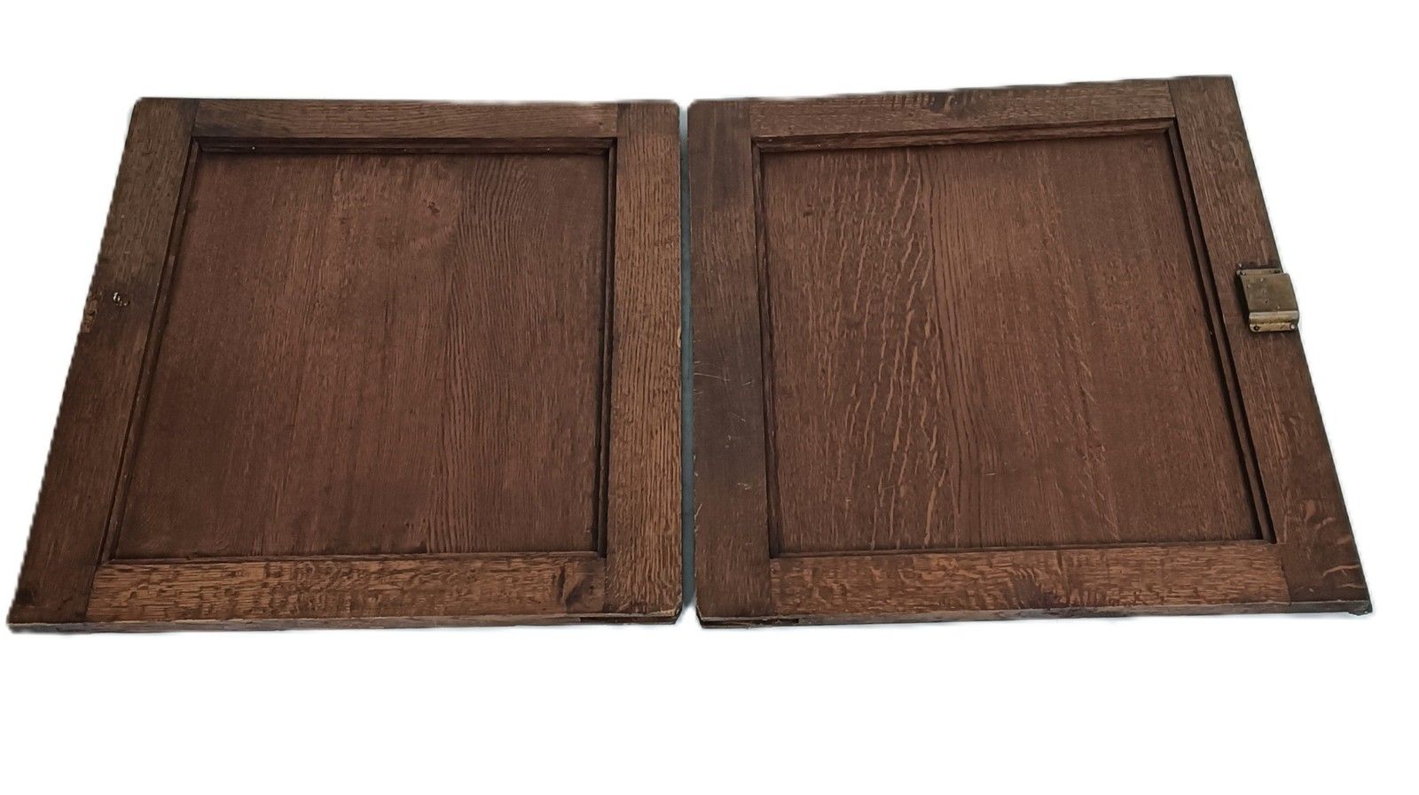 Pair Antique Hand Carved  Wooden Door Panels Reclaimed Architectural Salvaged Ba photo vintage