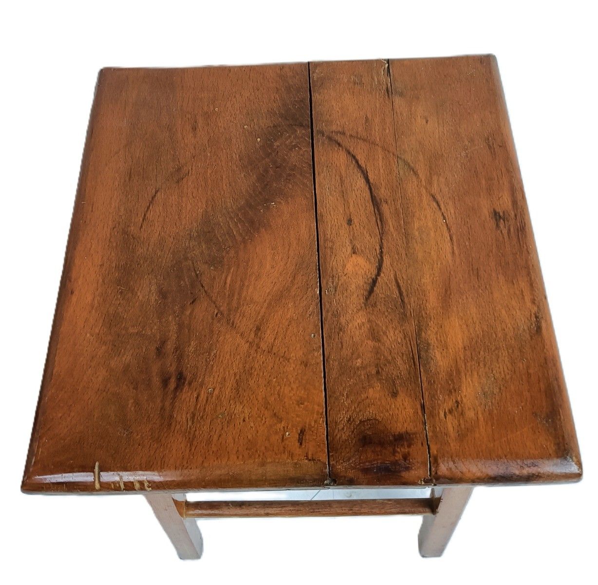 Vintage Plant Stand Wood Side Table Pedestal 60s 70s photo furniture